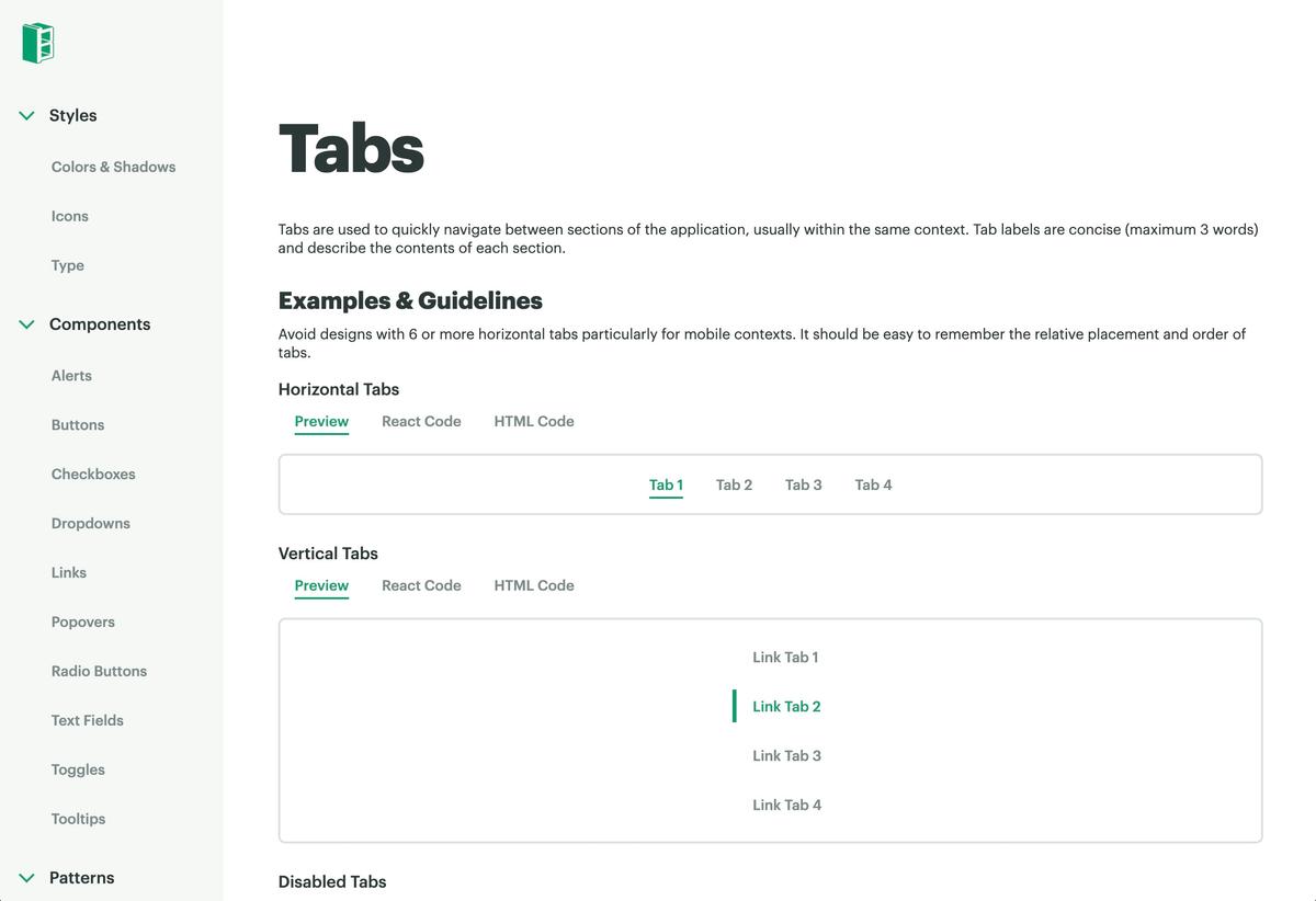 Blocks Tabs Component